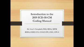 Introduction to the 2019  ICD 10 CM Coding Manual