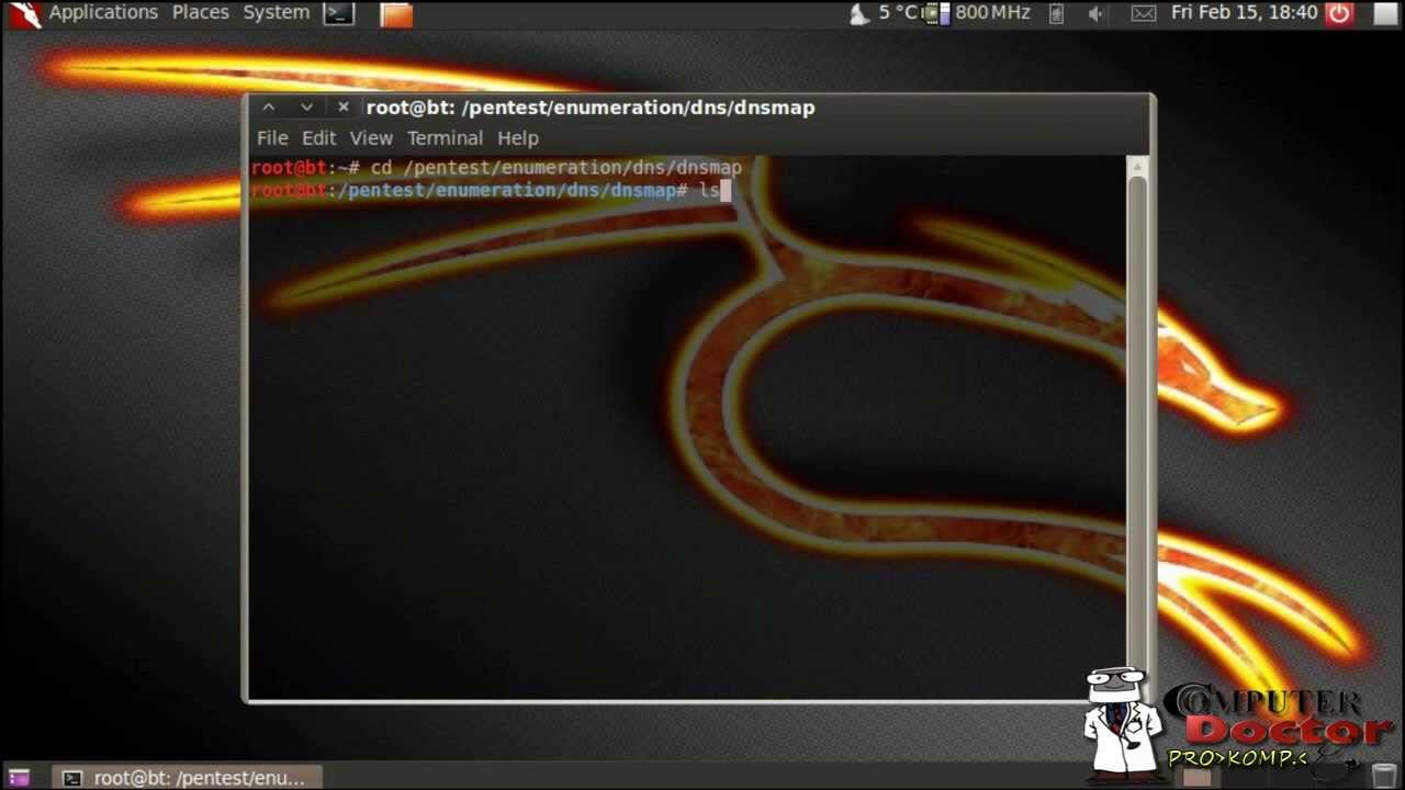 How to map/view DNS IP-s in BackTrack 5 R3 - YouTube