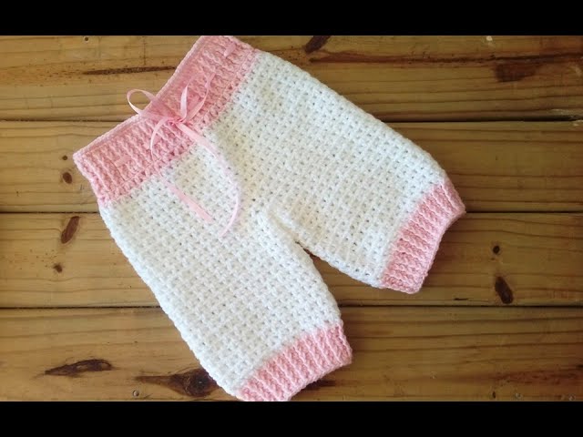 Calca De Croche Para Bebe 3 A 6 Meses Pantalon A Crochet Baby Pants Youtube