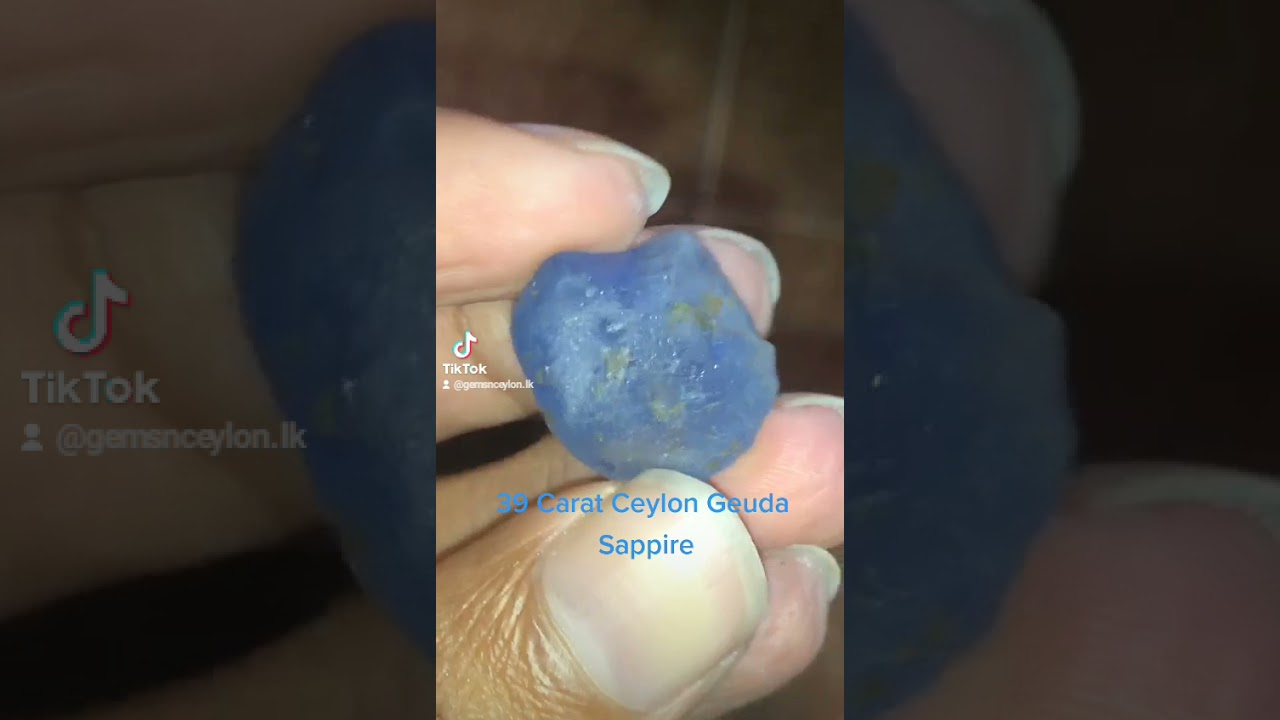 39 Carat Rough Ceylon Geuda Sappire