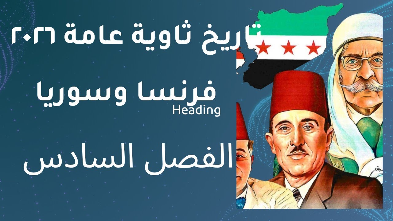 حل تدريبات الدرس الثاني الفصل السادس كتاب الامتحان تاريخ ثانوية عامة ٢٠٢٦ سوريا ولبنان حتي الاستقلال