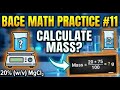 BACE Math Practice 11| How to Calculate Mass for a % (w/v) Solution