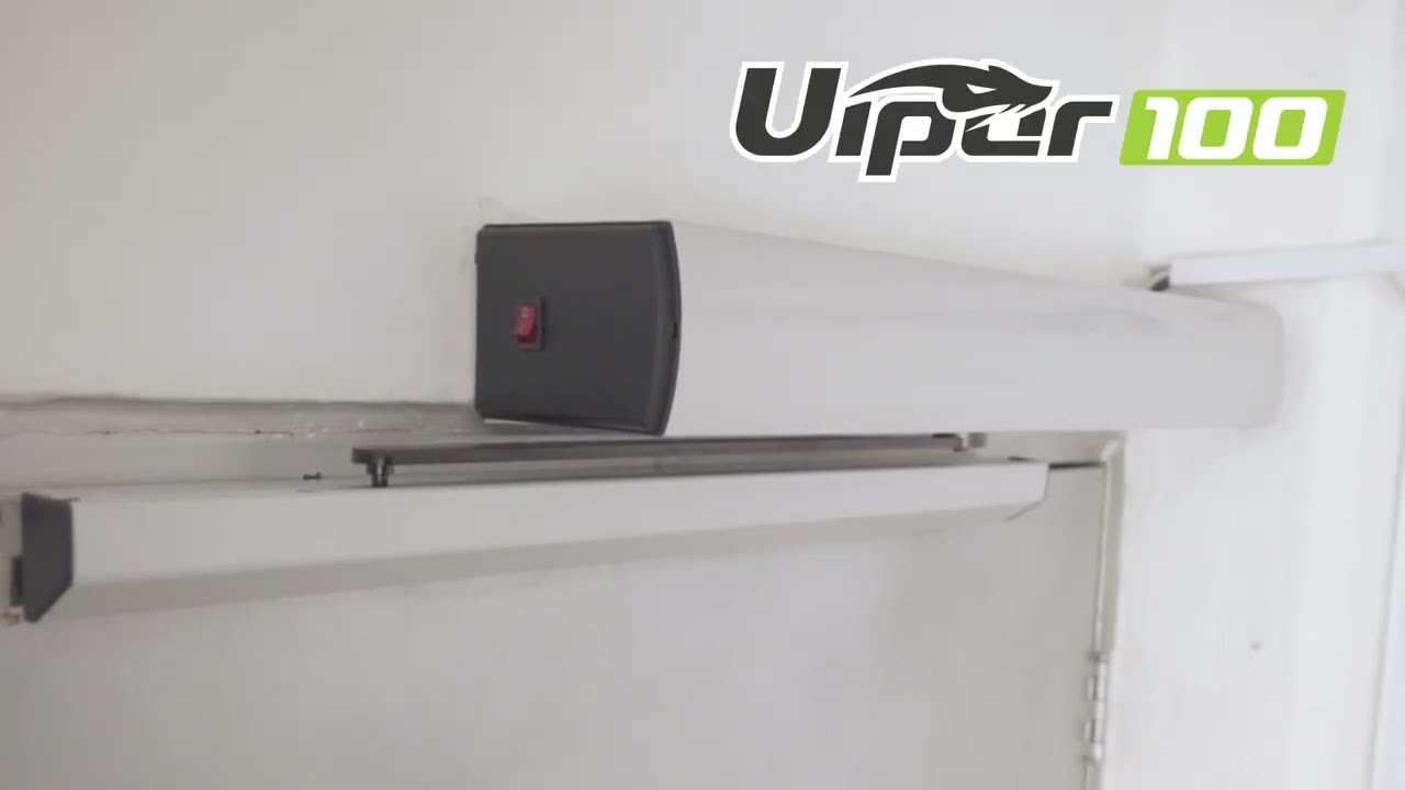 VIS-440B-SLIM – 100V Abridor de Puerta Eléctrico Automático + Cierra Puerta  para 440lb para apertura de puertas hacia afuera + Receptor Incorporado + 2  Controles Remotos Inalámbricos. Tamaño SLIM - Visionis