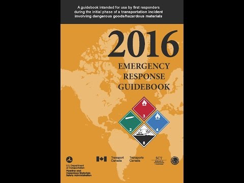 How to Use the 2016 Emergency Response Guidebook (ERG)