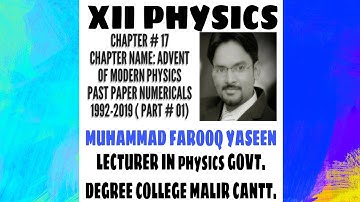 XII PAST PAPER NUMERICALS 1992-2019