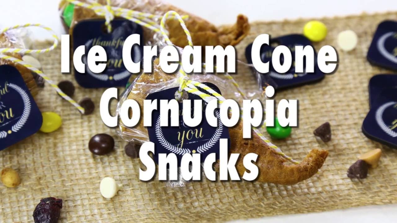 How to Make an Ice Cream Cone Cornucopia  - Plus Cute Gifting Tags!