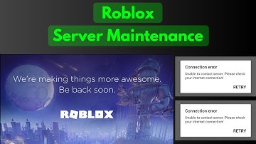 Roblox connection error unable to contact server | We