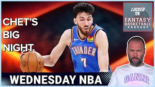 NBA Fantasy Basketball: Wednesday's Insights - Holmgren Leads the Charge #NBA #fantasybasketball