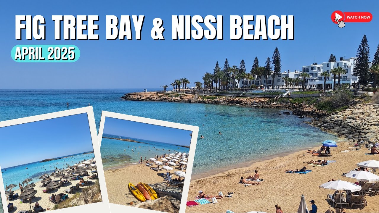 Fig Tree Bay and Nissi Beach | Cyprus 4K Walking Tour | April 2025
