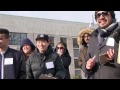 Business and Tourism students outside educating the public about their social enterprise. This is a link to the video. 