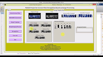 Car Number (License) Plate Recognition Using Image Processing Matlab Project with Source Code