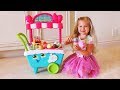 Diana pretend play with ice cream cart toys