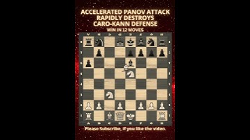 Accelerated Panov Attack Rapidly Destroys | Caro-Kann Defense | Chess Openings | Chess Tricks #chess