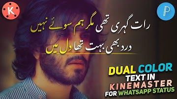 How to Make Dual Colour Text in Kinemaster | Create Dual Colour Text Status for Whatsapp in Android