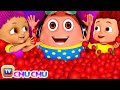 Kids learn the color red in a ball pit with surprise eggs  chuchu tv toddlers for babies