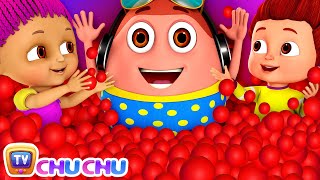 Kids Learn the Color Red in a Ball Pit with Surprise Eggs - ChuChu TV Toddler Videos for Babies