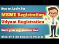 How to Apply MSME/Udyam Registration Online for Free | Step-by-Step Process of Registration 2026