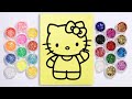 ✨Shine with Your Art: Painting Hello Kitty with the Most Spectacular Glitter👋ChidoMania