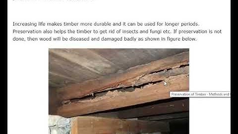 Preservation of Timber