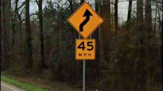 Reverse Curve Arrow and M.P.H. Signs