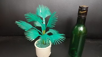 Make beautiful  palm tree with plastic bottle.