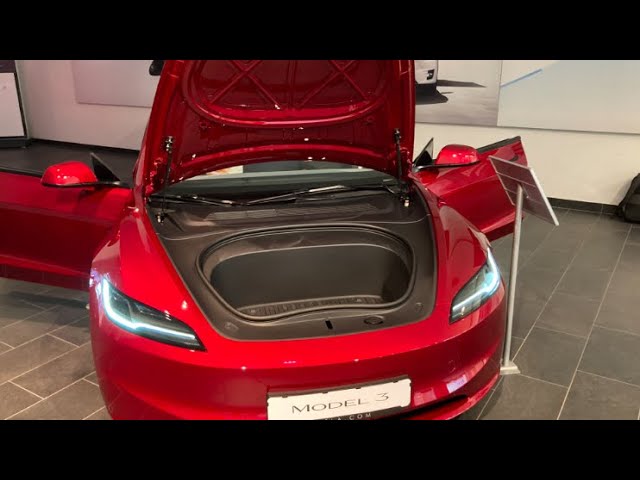 Voici les mensurations des coffres de la Tesla Model 3 Highland 