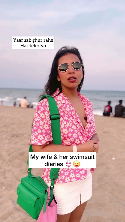 My wife and her bikini struggles #couplegoals #shorts