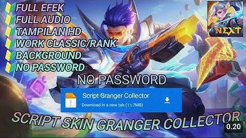 Script Skin Granger Collector - Agent Z No Password | Full Effect Voice | Patch Terbaru