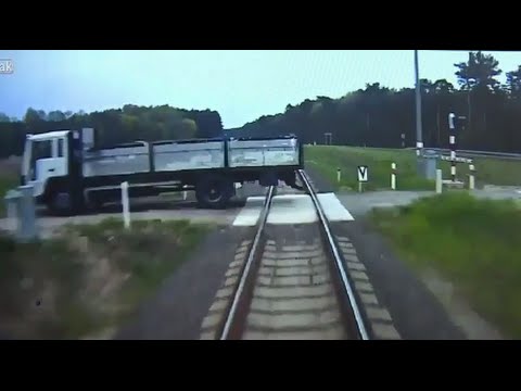 Train Passengers Brace for Impact After Truck Gets Stuck on Tracks ...