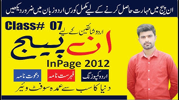 Picture tool box  of inpage urdu Lesson 07 in urdu Hindi