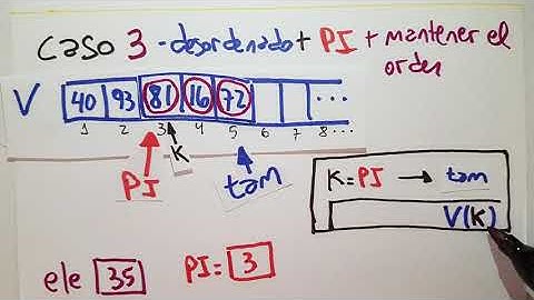 Algoritmo para insertar un elemento en un vector