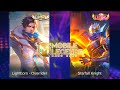 Granger starfall knight vs lightbornoverrider skin comparison  mobile legends bang bang