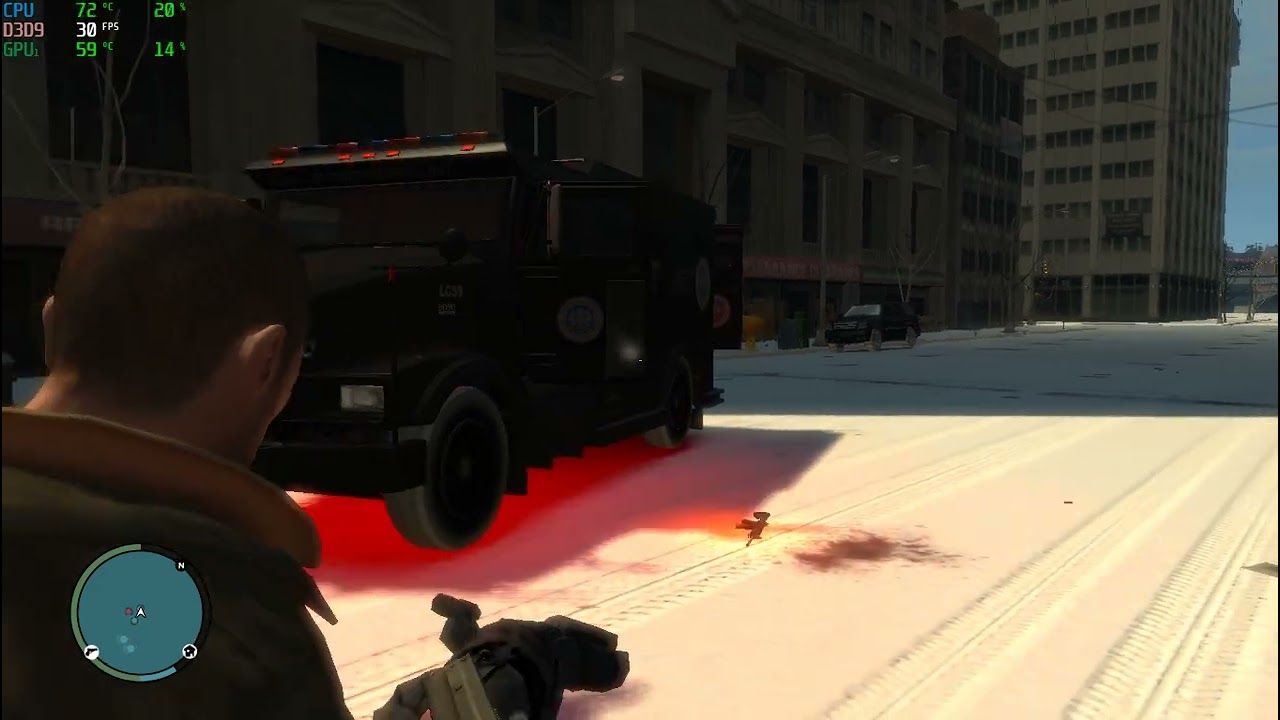 GTA 4 - Max Difficulty 6 Star Shootout/Escape (No HUD/No Map/Quadruple Weapon Damage/30 FPS)