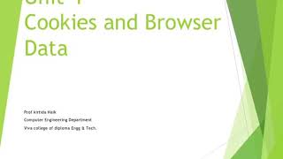unit 4- Cookies and browser data