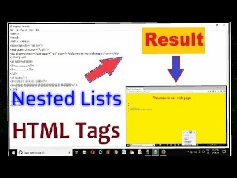 Creating a Nested List by Using HTML tags||a very esay step