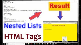 Creating a Nested List by Using HTML tags||a very esay step