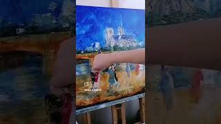 Vidéo du tableau 'Le bal aux pieds de Notre-Dame de Paris ' par Axelle BOSLER