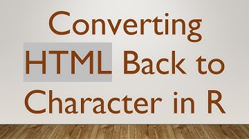 Converting HTML Back to Character in R