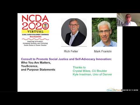 Consult-WhoYouAreMatters, YouScience, Purpose Statements: Rich Feller & Mark Franklin NCDA2020 #22