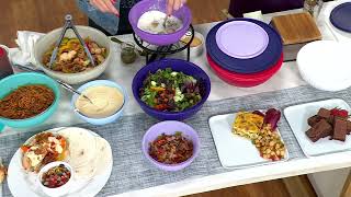 Genicook 3-Pc Gl Multi-Color Serve & Store Bowls W Lids On Qvc