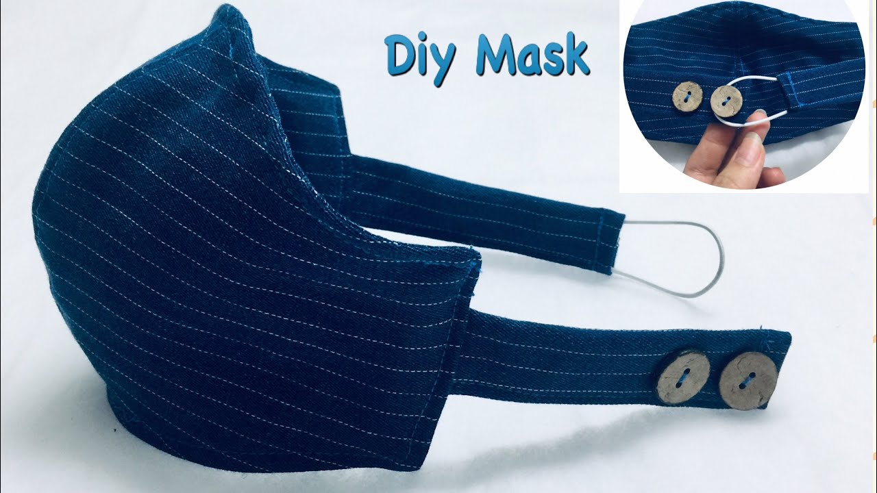 сильные маски из старых джинсов / простые инструкции / просто распечатать форму