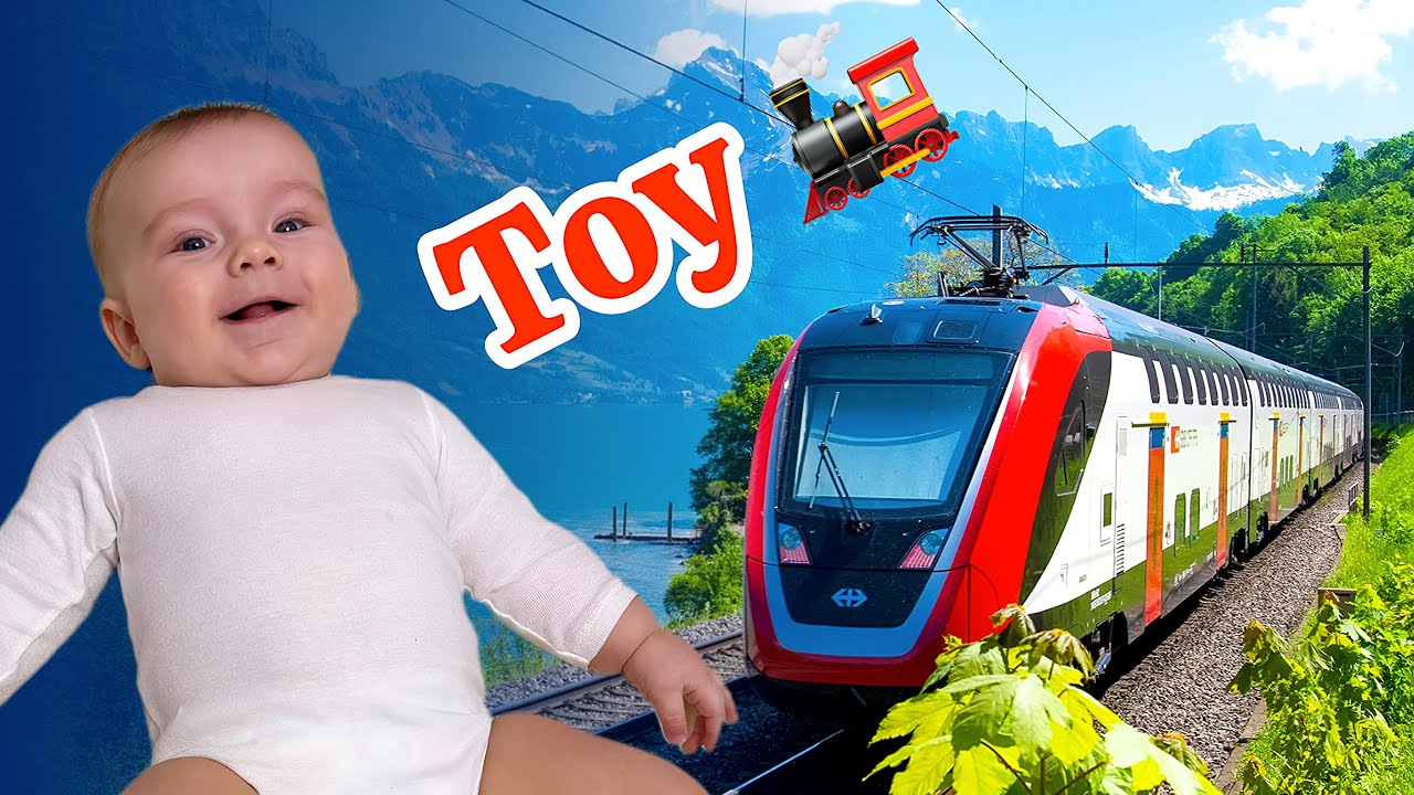 Baby Plays with Toy Train 🚂 | Fun Video for Toddlers