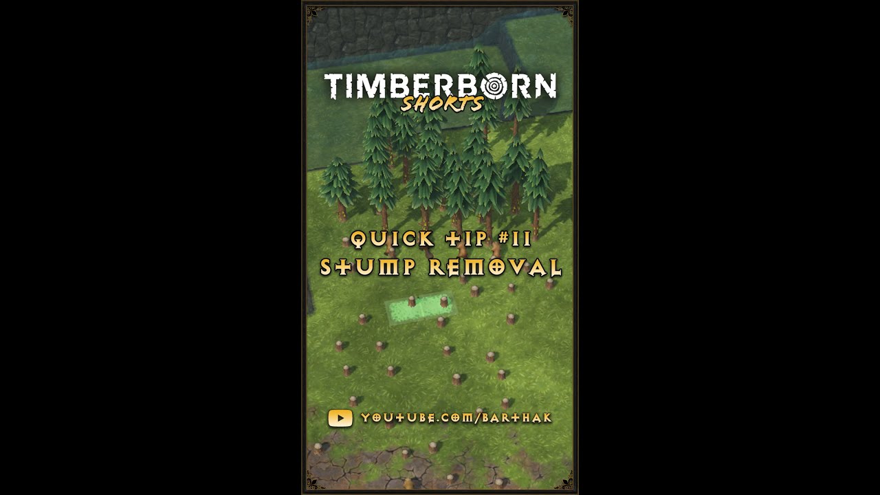 Cheapest way to remove tree stumps - Quick Tip #11 - Timberborn Shorts