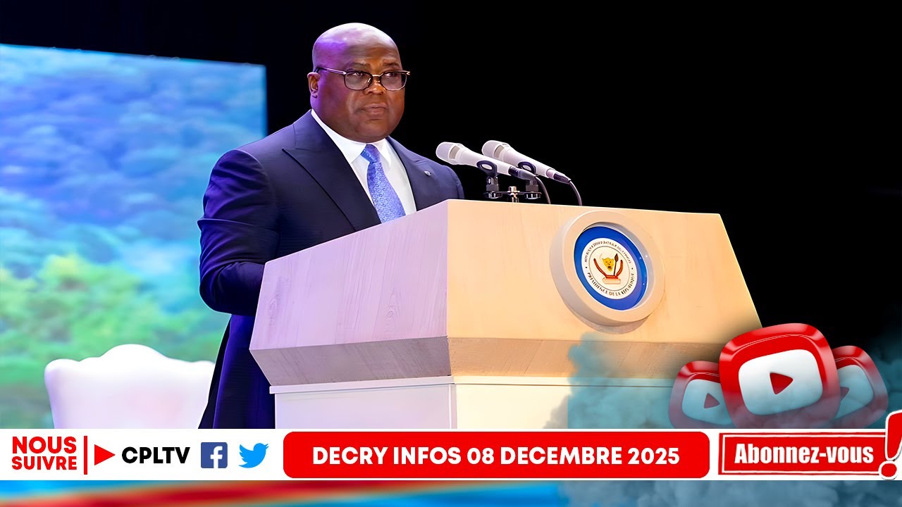 DECRY INFOS 8.12.25,DISCOURS A LA NATION,FATSHI VIT DANS 1 MONDE PARALLELE.EST,LES FAITS LE RATTRAPE