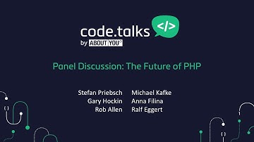 code.talks 2017 -  Panel Discussion: The Future of PHP