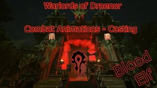Warlords of Draenor Combat Animations - Casting - Blood Elf (Patch 6.1)