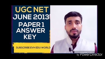 UGC NET JUNE 2013 - PAPER 1 ANSWER KEY