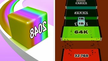 Jelly Run 2048 🪼vs Reverse gameplay  Colour Run walkthrough , iOS Android New Update ( part : 1606 )