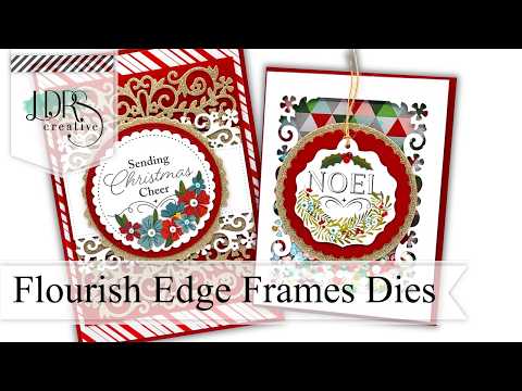 HSN Flourish Edge Frames Dies | Holiday Card Ideas