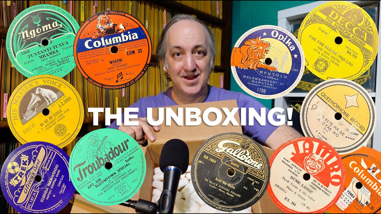 Unboxing Three Boxes of African 78 rpm Records - Jazz Chat Episode